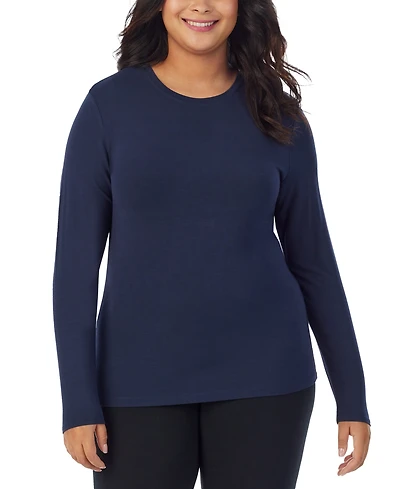 Cuddl Duds Plus Size Softwear with Stretch Long Sleeve Top