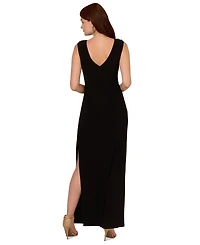 Adrianna Papell Women's Beaded-Shoulder Sleeveless Gown