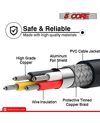5 Core 2 Prong Extension Cord 6 Feet Durable Two Prong Extension Cable Us Ac 2 Prong Extension Cord Outdoor Heavy Duty Plug Extender -Pp 1001