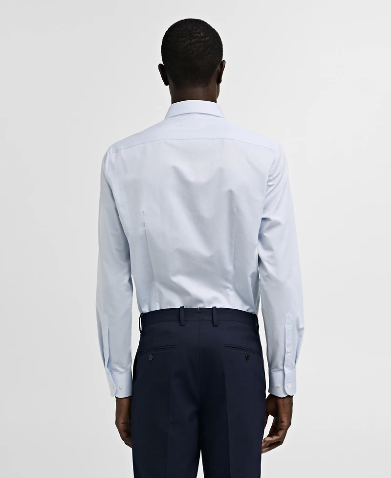 Mango Men's Twill Pinstripe Dress Shirt
