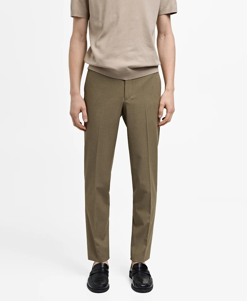 Mango Men's Stretch Fabric Suit Pants