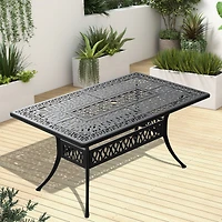 Streamdale 6-Person Rectangular Outdoor Aluminum Patio Dining Table