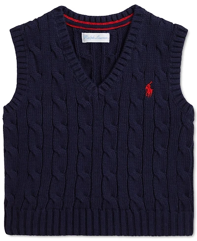 Polo Ralph Lauren Baby Cotton Cable-Knit Sweater Vest