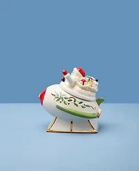 Lenox Santa Rocket Covered Candy Dish