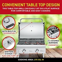 Bakken- Swiss Portable Stainless Steel Gas Grill