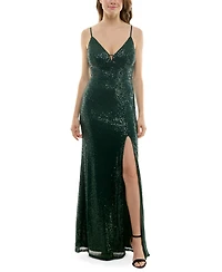 Speechless Juniors' Sequined Mermaid Gown