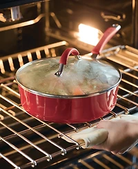 Rachael Ray Cucina Porcelain Enamel 14 Piece Nonstick Cookware and Measuring Cup Set