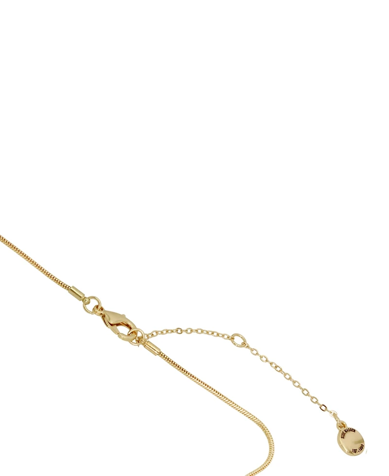 Steve Madden Faux Stone Gem Pendant Necklace