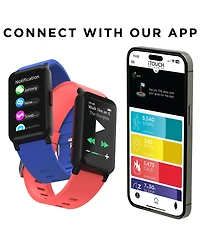 iTouch Active 4 Unisex Silicone Strap Fitness Tracker 42.7mm