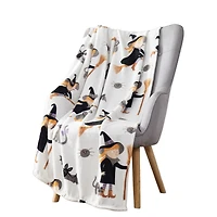 Kate Aurora Halloween Witches, Black Cats & Bats Ultra Soft & Plush Oversized Accent Throw Blanket