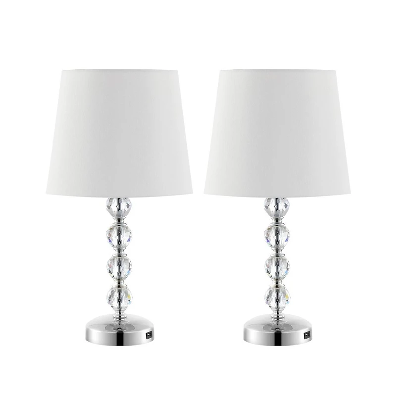 Safavieh Nola Table Lamp Set Of 2 W/ Usb Port