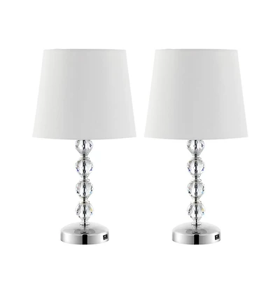 Safavieh Nola Table Lamp Set Of 2 W/ Usb Port