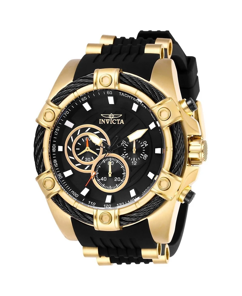 Invicta Men's Bolt Quartz Chronograph Black Dial Polyurethane Watch