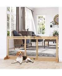 Expandable Pet Gate for Various Openings Adjustable up to 6 Feet, Safe and Stable