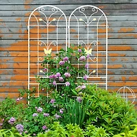 Streamdale 2 Pack 86.7" Rustproof Metal Garden Trellis for Climbing Plants