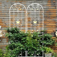 Streamdale 2 Pack 86.7" Rustproof Metal Garden Trellis for Climbing Plants