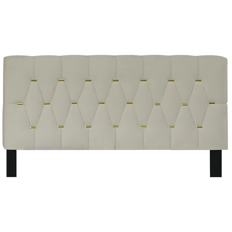 Streamdale Furniture Beige Queen Upholstered Bed with Trundle