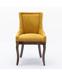 Streamdale Furniture Handmade Slot Seam High-Back Fabric Dining Chair with Density Foam Cushioning