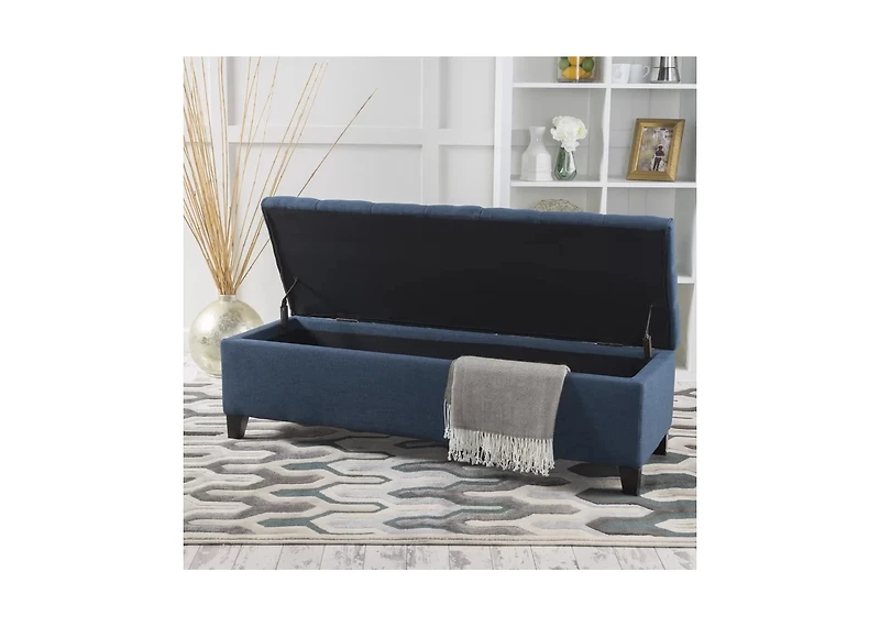 Streamdale Furniture Contemporary Button Tufted Storage Ottoman with Refined Style