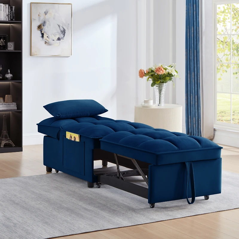 Streamdale 4-in-1 Sofa Bed with Adjustable Backrest, Storage, and Pillows