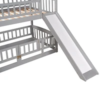Streamdale Twin Bunk Bed w/ Slide and Ladder
