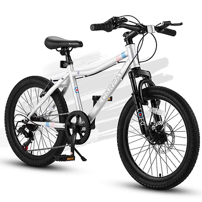 Streamdale Furniture 20" Kids' Mountain Bike, 7-Speed, Disc Brake, Suspension