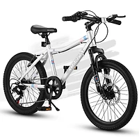 Streamdale Furniture 20" Kids' Mountain Bike, 7-Speed, Disc Brake, Suspension