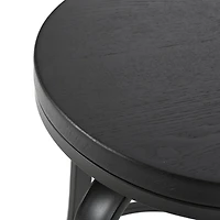 Streamdale Modern Industrial Swivel Counter Stool with Faux Wood Seat