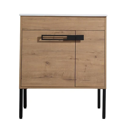Streamdale Furniture Dual-Purpose Bathroom Vanity with Silent-Closing Doors