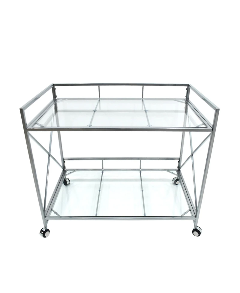Streamdale Timeless Modern 2-Tier Bar Cart Sleek, Spacious, and Versatile
