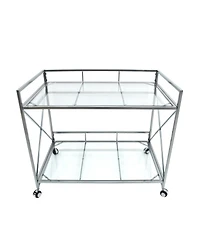 Streamdale Timeless Modern 2-Tier Bar Cart Sleek, Spacious, and Versatile