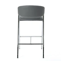 Simplie Fun Modern 28" Mid-Century Bar Stool with Chrome A-Frame