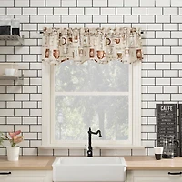 Bristol Coffee Shop Semi-Sheer Rod Pocket Kitchen Curtain Valance and Tiers Set