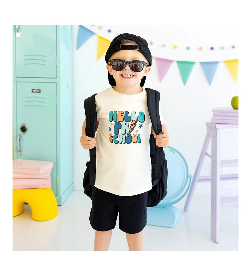 Sweet Wink Little and Big Boys Hello Preschool Short Sleeve T-Shirt