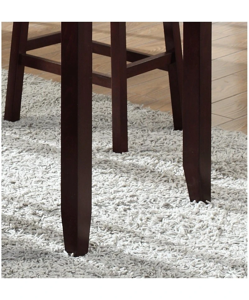Streamdale Espresso Marble Breakfast Set with Stools