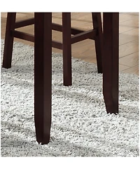Streamdale Espresso Marble Breakfast Set with Stools