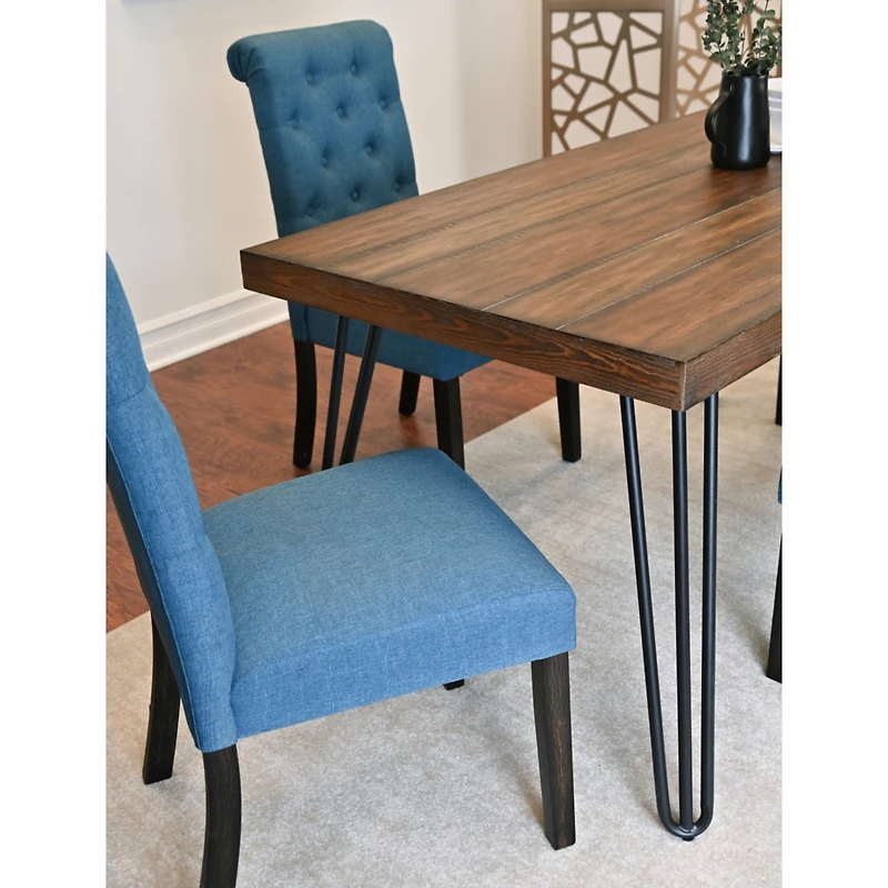 Streamdale Furniture 5-Piece Dining Set, Hairpin Dining Table with 4 Chairs, 4 Color Options