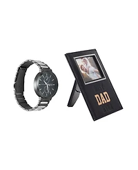 American Exchange Men's Two-Tone Metal Alloy Bracelet Analog Watch 42mm Gift Set