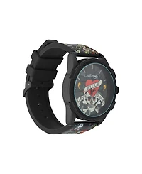 Ed Hardy Men's Matte Black Silicone Strap Analog Watch 48mm