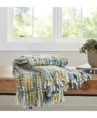 Ihi Home Chunky Hand Knit Throw Blanket I 50"x 70" I Olive Green
