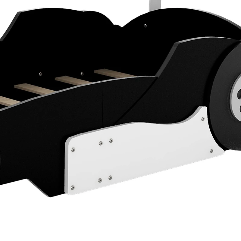 Streamdale Twin Race Car-Shaped Platform Bed With Wheels, Red