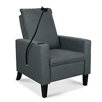 Streamdale Furniture Modern Cozy Fabric Armchair with Adjustable Backrest and Storage