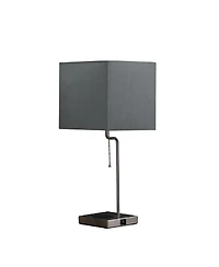 Streamdale 21.5-Inch Aston Square Table Lamp with Charging Station