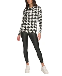 Andrew Marc Sport Women's Printed Cowlneck Drop-Shoulder Tunic Top