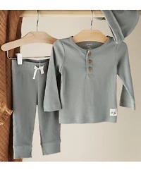 Carters Baby 3 Pc. Ribbed Knit Cap T Shirt Pants Sets
