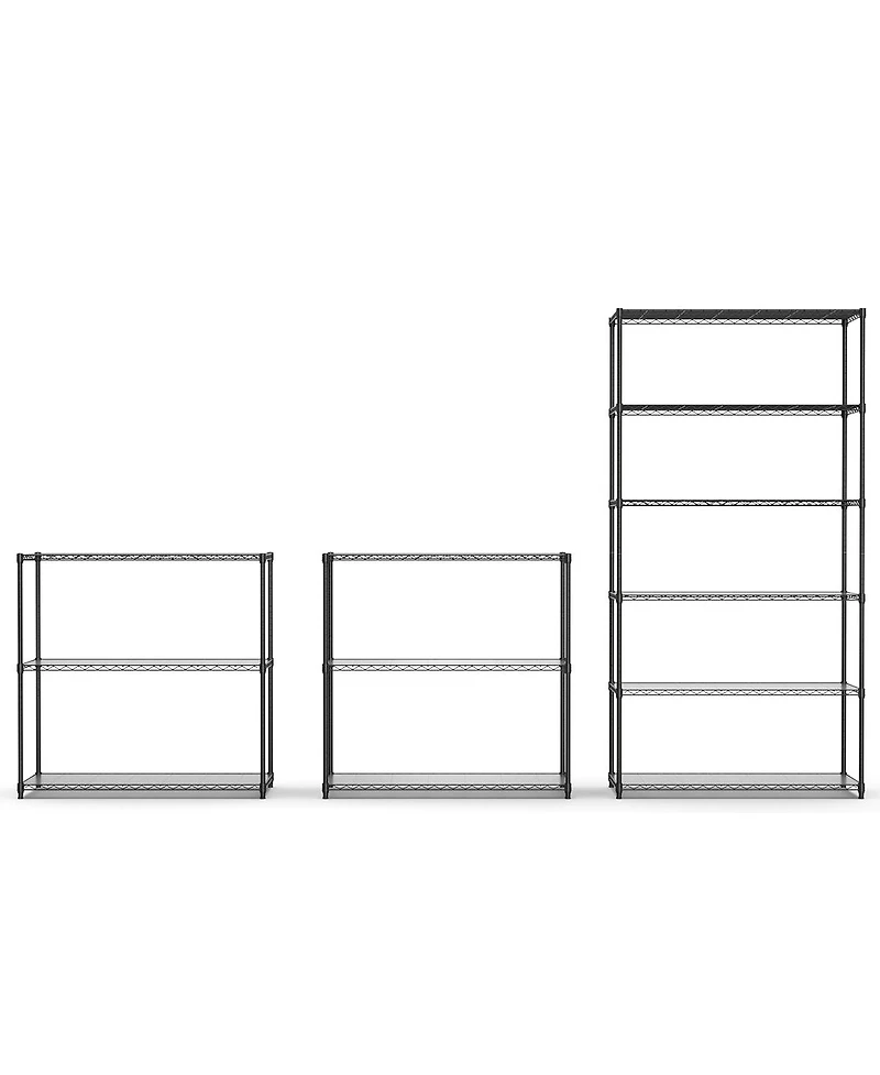 2 Pack 3 Tier Shelf Wire Shelving Unit,