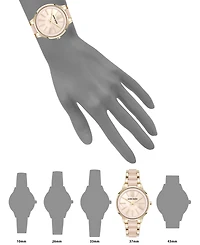 Anne Klein Women's Quartz Iridescent Acetate and Gold-Tone Alloy Metal Bracelet Watch