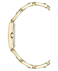 Anne Klein Women's Quartz Pyrite Gemstone Accented Gold-Tone Alloy Metal Bracelet Watch, 21mm