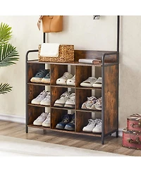 Hall Tree Coat Rack with 7 Hooks and Storage