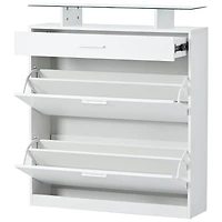 Streamdale Slim Entryway Organizer with Shoe Storage and Led Light